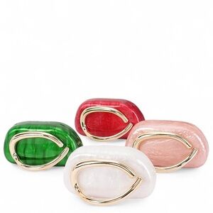 Gold Accent Clutch Bags in Multiple Colors